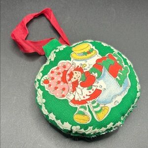 Vintage Strawberry Shortcake Multicolored Stuffed Fabric Cottagecore Ornament
